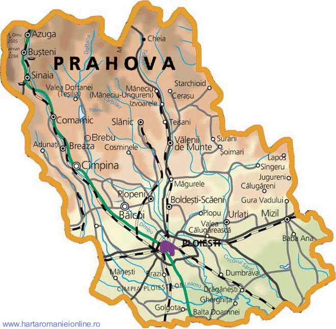 Harta judetului Prahova